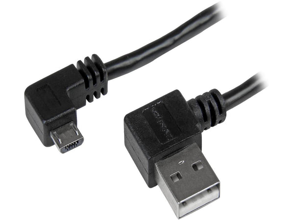 StarTech.com 2m 6 ft Micro-USB Cable with Right-Angled Connectors - M/M - USB A