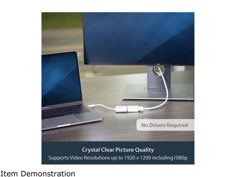 StarTech.com CDP2VGAW USB-C to VGA Adapter