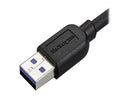 StarTech.com 0.5m 20in Slim Micro USB 3.0 Cable - M/M - USB 3.0 A to Left-Angle