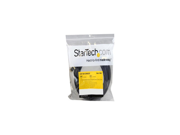 StarTech.com C6ASPAT14BK 14 ft. Cat 6A Black Shielded Cat 6a Cables