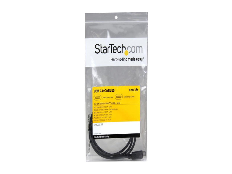 StarTech.com 1m 3 ft USB C Cable - M/M - USB 2.0 - USB Type C Cable - Compatible
