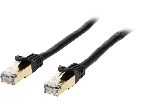 StarTech.com C6ASPAT25BK 25 ft. Cat 6A Black Shielded Network Ethernet Cable