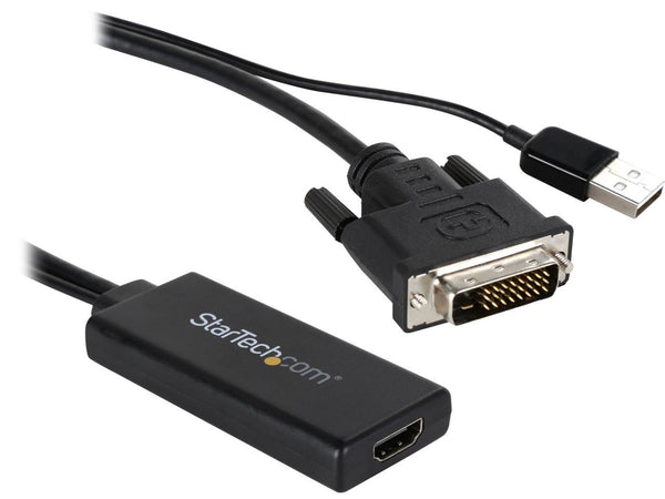 StarTech.com DVI2HD DVI to HDMI Video Adapter with USB Power and Audio - 1080p