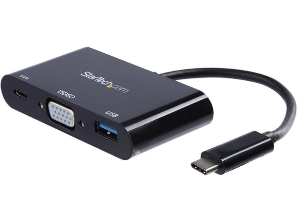 StarTech.com CDP2VGAUACP USB-C to VGA Multifunction Adapter with Power Delivery