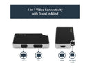 StarTech.com CDPVGDVHDB USB C Multiport Adapter - UHD 4K - USB C to VGA / DVI /