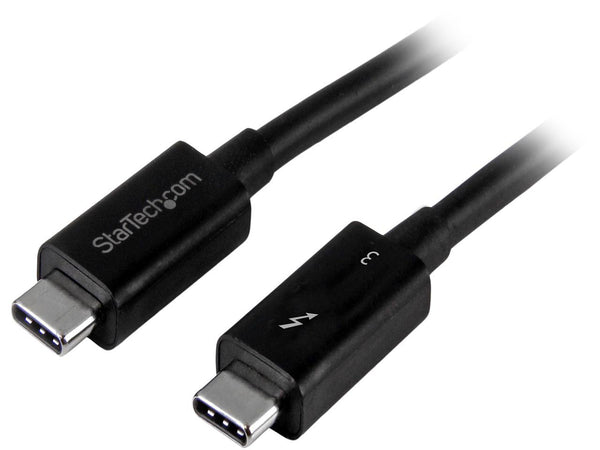 StarTech.com TBLT3MM1MA Black Thunderbolt 3 USB C Cable (40Gbps) - Thunderbolt