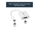 StarTech.com CDP2DPW USB-C to DisplayPort Adapter - 4K 60Hz - White - USB 3.1