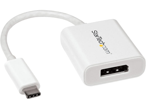 StarTech.com CDP2DPW USB-C to DisplayPort Adapter - 4K 60Hz - White - USB 3.1