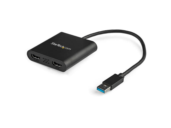 StarTech.com USB 3.0 to Dual HDMI Adapter - 1x 4K 30Hz & 1x 1080p - External