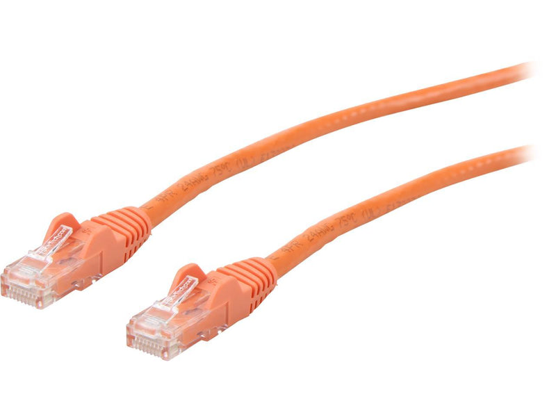 StarTech N6PATCH12OR Cat6 Patch Cable 12 ft. Orange Ethernet Cable Snagless RJ45