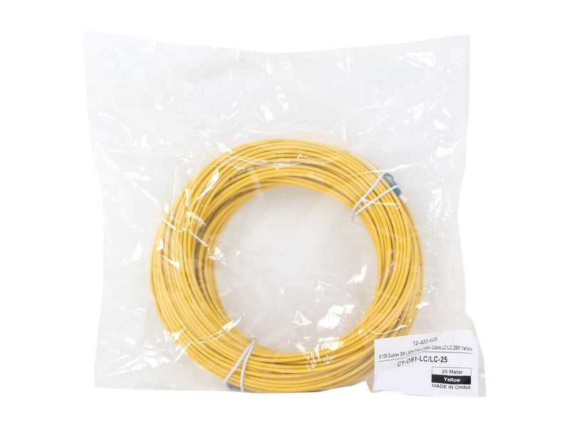 Coboc CY-OS1-LC/LC-25 82.02 ft. Fiber Optic Cable, LC/LC, Single Mode, Duplex