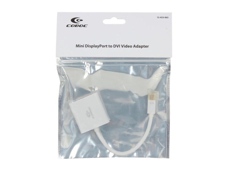 Coboc CL-AD-MDP2DVI-6-WH 6 inch Dongle-style Gold Plated Mini DisplayPort