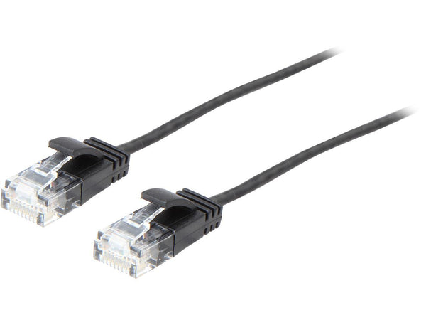Coboc 5PKSLCAT6-5BK 5 ft. Ultra Slim Cat 6 UPT Snagless Network Ethernet