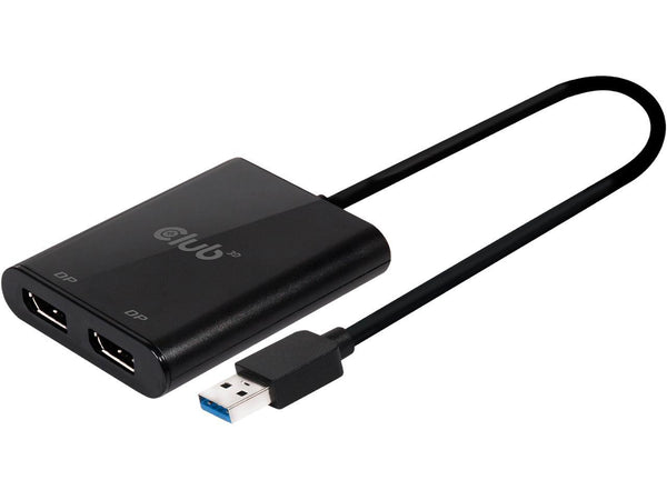 Club3D CSV-1477 USB A to Dual DisplayPort 1.2 Adapter - 4K 60Hz