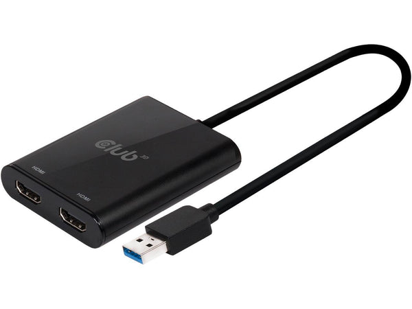 Club3D CSV-1474 USB A to Dual HDMI 2.0 Adapter - 4K 60Hz