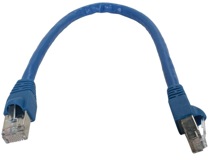 Kaybles CAT6A-1S 1 ft. Cat 6A Blue Shielded Stranded STP Network Cable Blue