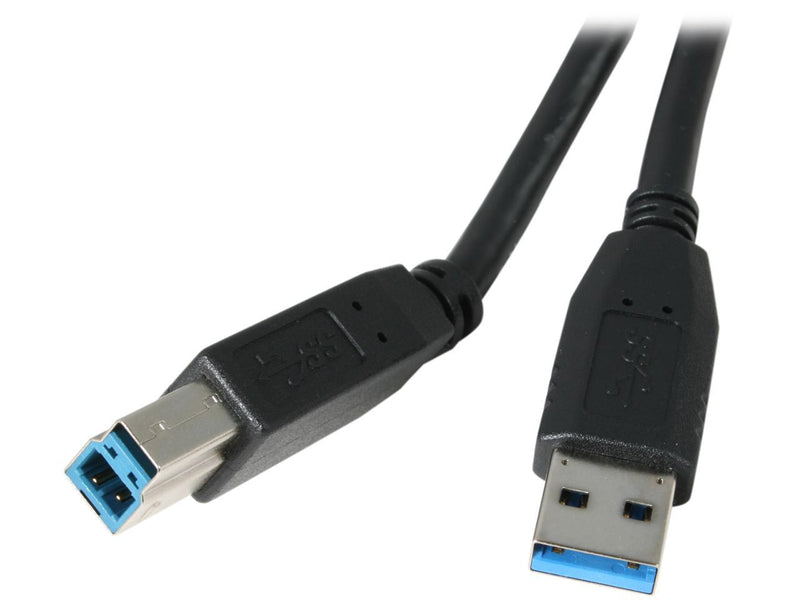 Kaybles USB3-AB-10FT Black USB 3.0 A Male to B Male Cable in Black Color