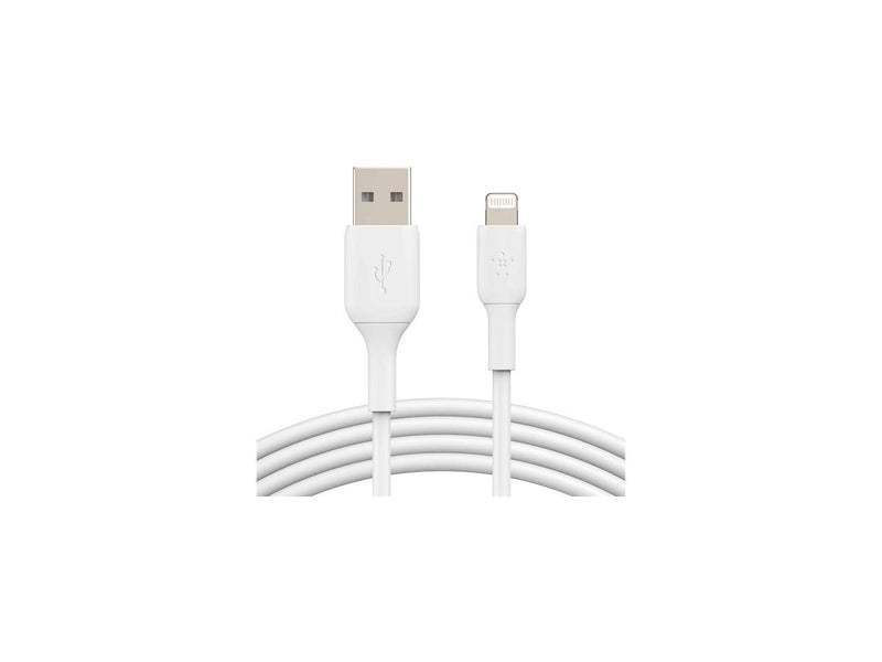 BELKIN CAA001bt2MWH BOOST CHARGE White Lightning to USB-A Cable 6.56 ft. (2.0 m)