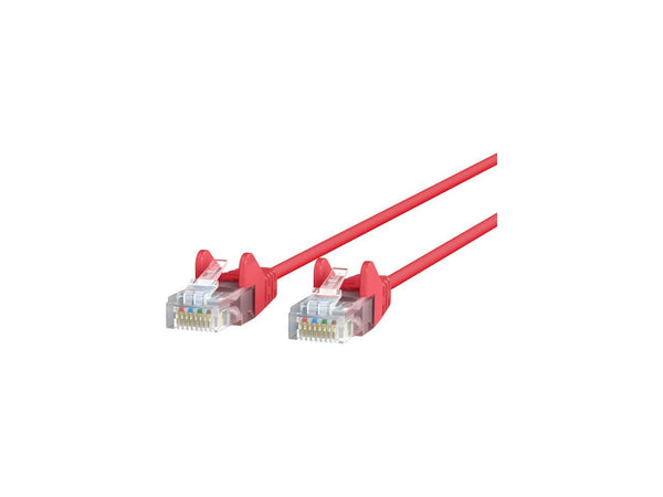 Belkin CE001B25-RED-S 25 ft. Cat 6 Red UTP Snagless 28AWG Patch Cable Bag &