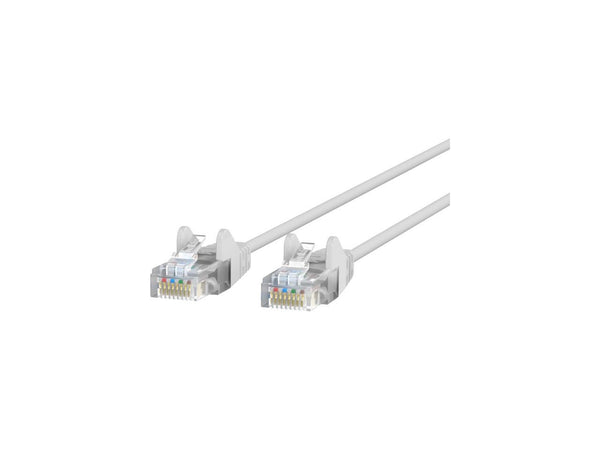 Belkin CE001B06-WHT-S 6 ft. Cat 6 White UTP Snagless 28AWG Patch Cable Bag &