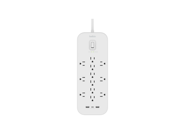 Belkin 12 Outlet Surge Protector + USB-C and USB-A ports SRA007P12TT6