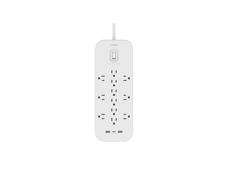 Belkin 12 Outlet Surge Protector + USB-C and USB-A ports SRA007P12TT6