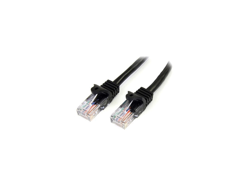 StarTech 45PATCH25BK 25 ft Black UTP Cat5e Snagless Patch Cable