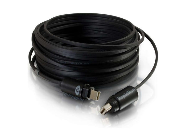 C2G 60126 RapidRun Optical Runner Cable - Plenum, OFNP-Rated, Black (200