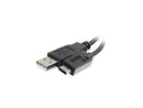C2G 6ft USB 2.0 USB-C to USB-A Cable M/M - Black