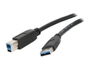 Nippon Labs USB3-6AB 6-Feet USB 3.0 A/Male to B/Male Cable, Black