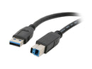 Nippon Labs USB3-15AB 15-Feet USB 3. A/Male to B/Male Cable, Black