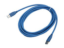 Nippon Labs USB3-10MM 10ft. Blue USB 3.0 A Male to A Male Cable Gold Plated