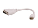 Nippon Labs AD-MDVIM-DVIF White Mini DVI Male to DVI Female Adapter Cable Male