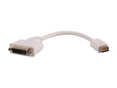 Nippon Labs AD-MDVIM-DVIF White Mini DVI Male to DVI Female Adapter Cable Male