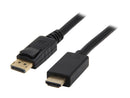 DisplayPort to HDMI Cable 3 Feet,Capshi [4K UHD] Uni-Directional Nylon