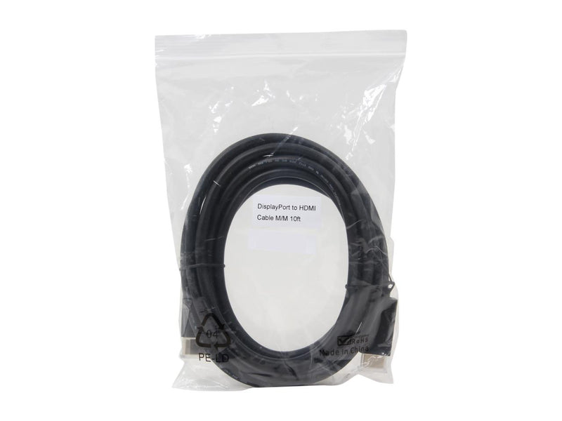 Nippon Labs DP-HDMI-10 10' DisplayPort Male to HDMI Male Cable
