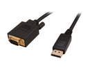 Nippon Labs DP-VGA-6 6 ft. DP DisplayPort Male to VGA Male 28 AWG Adapter Cable,