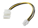 Nippon Labs POW-20308 PCI Express 6 Pin to 5.25 Male x 2DC Adaptor Cable Male to