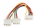 Nippon Labs POW-01208 5.25 Male to 5.25 Female x 2 Internal DC "Y" Cable 2 x