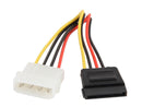 Nippon Labs POW-S6110-6IN 5.25 Male to SATA Internal DC Adapter Cable