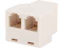 Nippon Labs AD-64-F2F-WH Modular T-Adapter 6P/4C 1F/2F, White