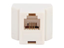 Nippon Labs AD-64-F2F-WH Modular T-Adapter 6P/4C 1F/2F, White
