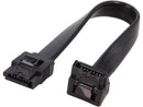 Nippon Labs SATA3L0.5FT-90/180BK SATA III Cable w/ Locking Latch (90 degree to