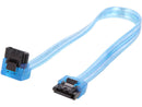 Nippon Labs SATA3L0.8FT-90/180BU SATA III Cable w/ Locking Latch (90 degree to