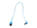 Nippon Labs SATA3L0.8FT-90/180BU SATA III Cable w/ Locking Latch (90 degree to
