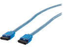 Nippon Labs SATA3-R-1.5FT-BU Sata3 Cable, Copper - 18-Inch Round Cable, Blue