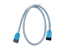 Nippon Labs SATA3-R-1.5FT-BU Sata3 Cable, Copper - 18-Inch Round Cable, Blue