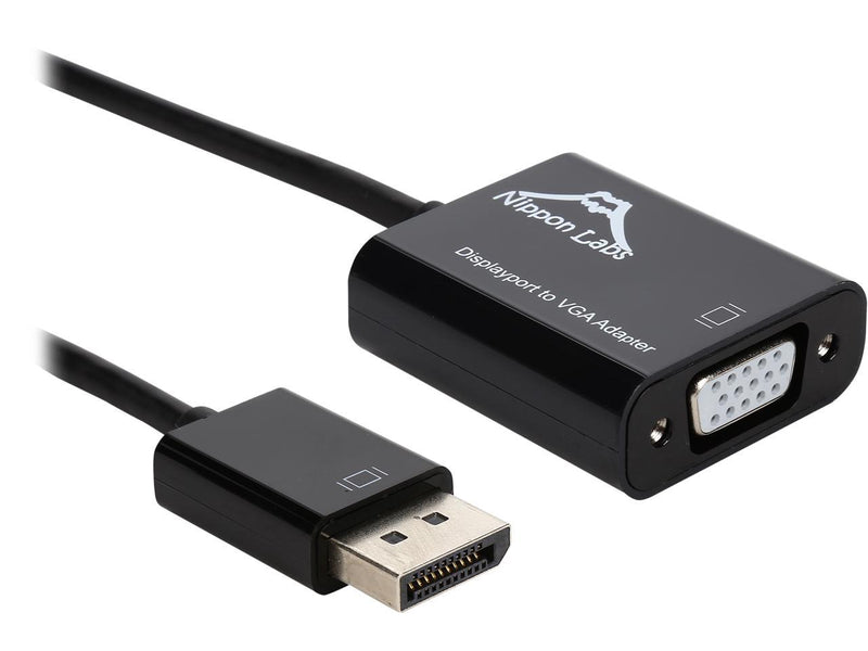 Nippon Labs AD-DP-VGA 6" DisplayPort to VGA Active Video Adapter