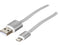 Nippon Labs USB-LI-6-SL Silver Aluminum MFI Lightning Flat Cable with Silver