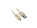 Nippon Labs 50USB3-CM-AM-GP-1 Nylon Braided 1ft USB 3.2 Gen 1 USB-C Male